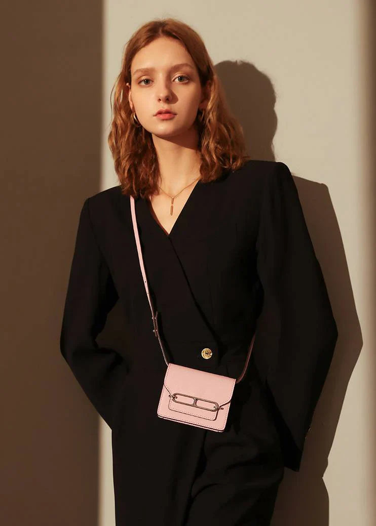 🎁 Mirelle leather Mini  Bag - Pink (100% off)